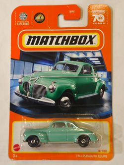 MATCHBOX # 8 OF 100 . 1941 PLYMOUTH COUPE .