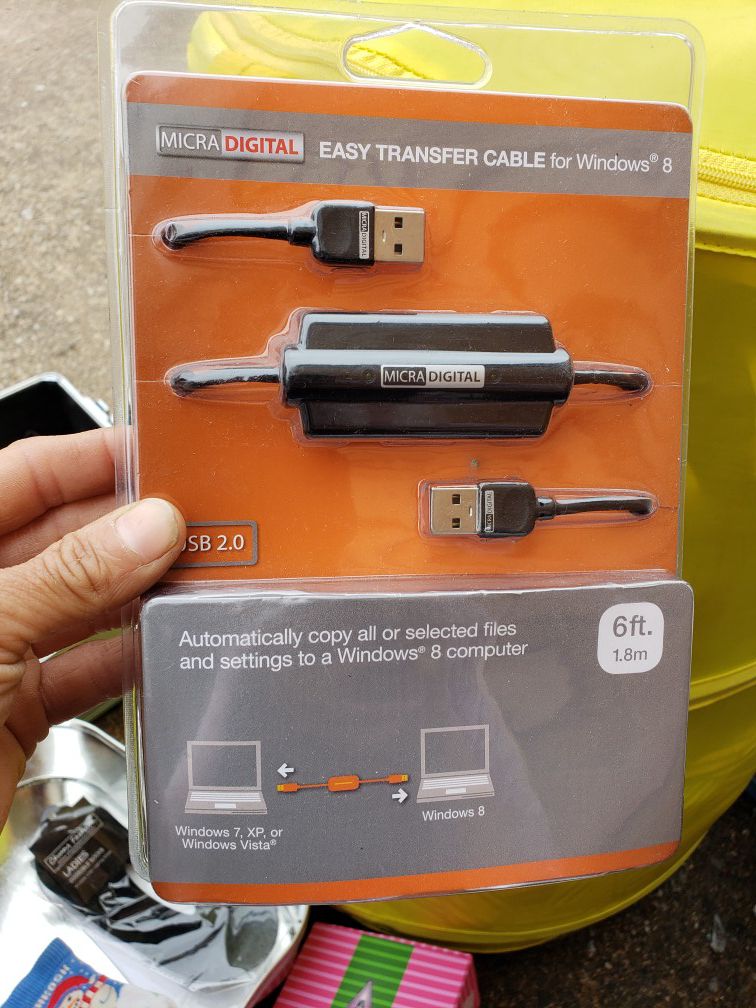 Easy transfer cable for windows 8 I have 5 left.