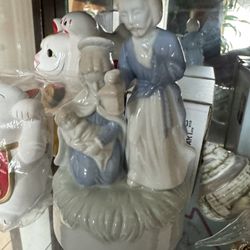 Porcelain Nativity Figurine Mary & Joseph • Holiday Religious Decor