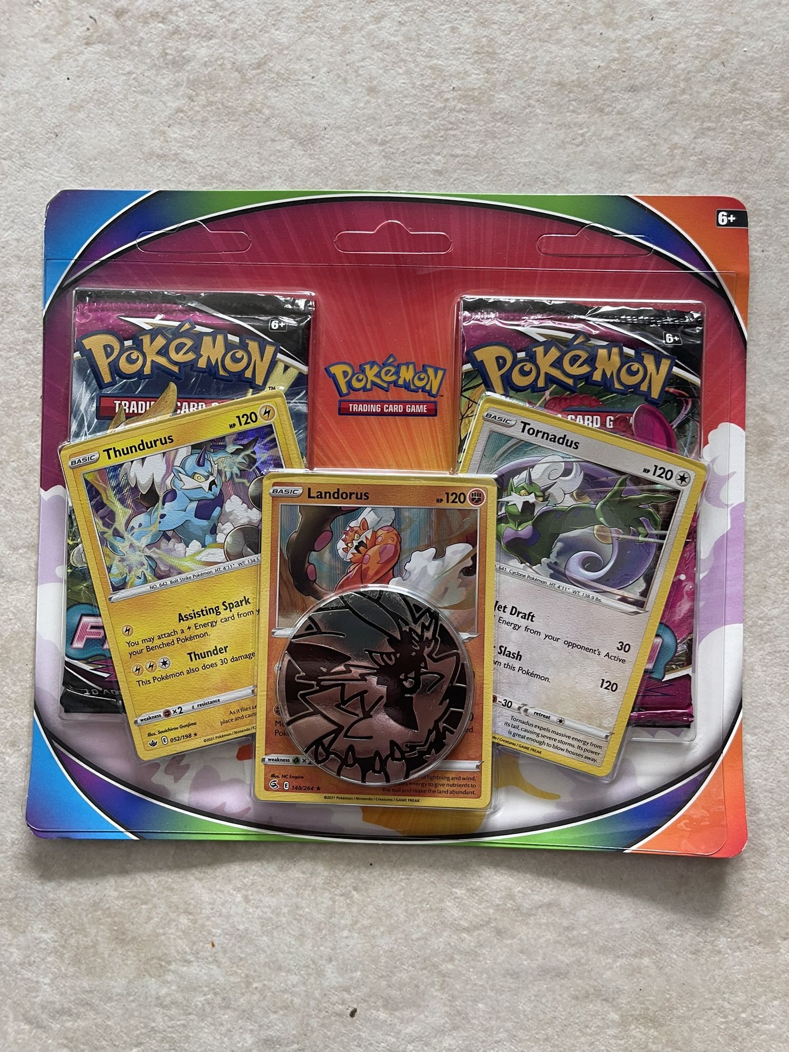Pokémon TCG: Tornadus, Thundurus & Landorus Cards with 2 Booster Packs & Coin