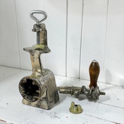 Vintage Keystone Food Chopper Meat Grinder Clamp w/ Box & Papers USA - Coll