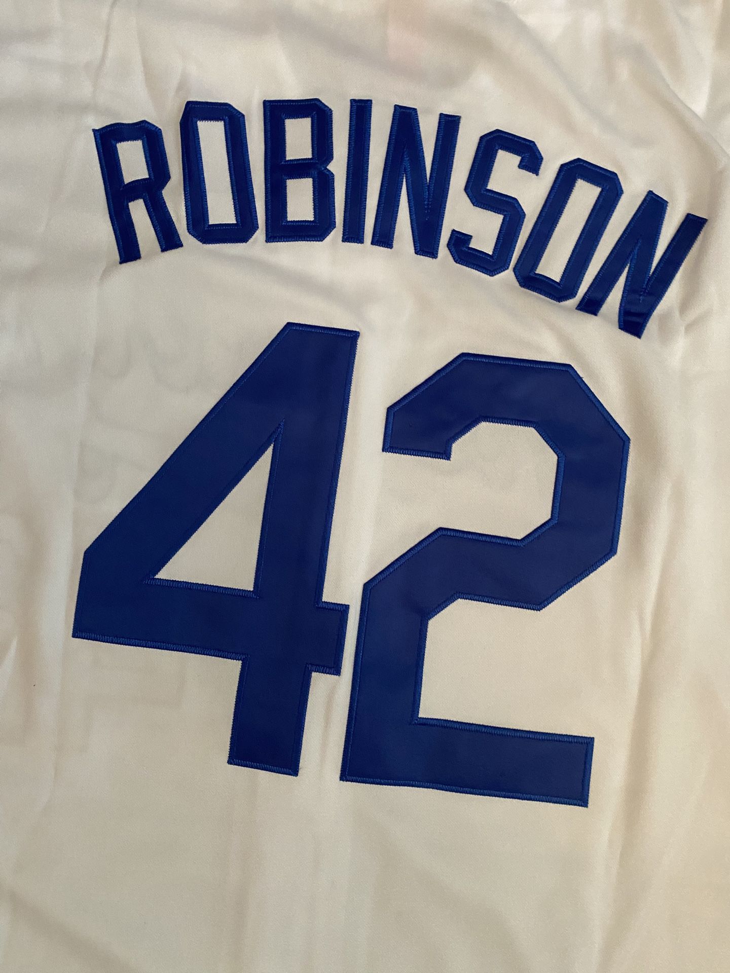 White Los Angeles Dodgers Jackie Robinson Mitchell and Ness Jersey