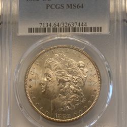 1882-CC MORGAN SILVER DOLLAR MS64