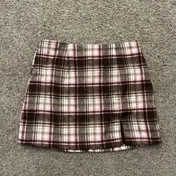 plaid skirt size large 