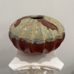 Red and green toned Ceramic vase