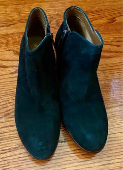 Sam Edelman Black Suede Ankle Booties with Side Zip size 6.5