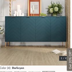 Cabinet 4 Door New Dark Green 