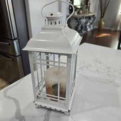 White indoor lantern decor
