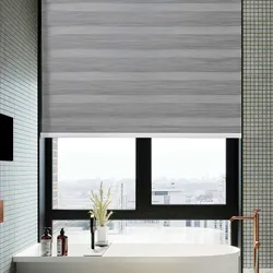 NEW 51 X 72 GREY ZEBRA BLINDS