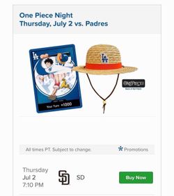 Dodgers x One piece Monkey D. Luffy Don