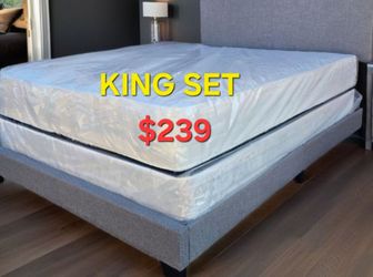 Brand New  King Set $239 >> Mattress And Box Spring