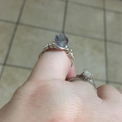 Rainbow Fluorite Ring