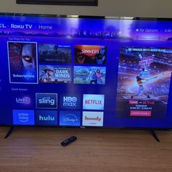 TCL 65” 4K UHD Smart Roku TV