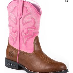 ROPER LITTLE GIRLS' LIGHT-UP WESTERN BOOTS - ROUND TOE 