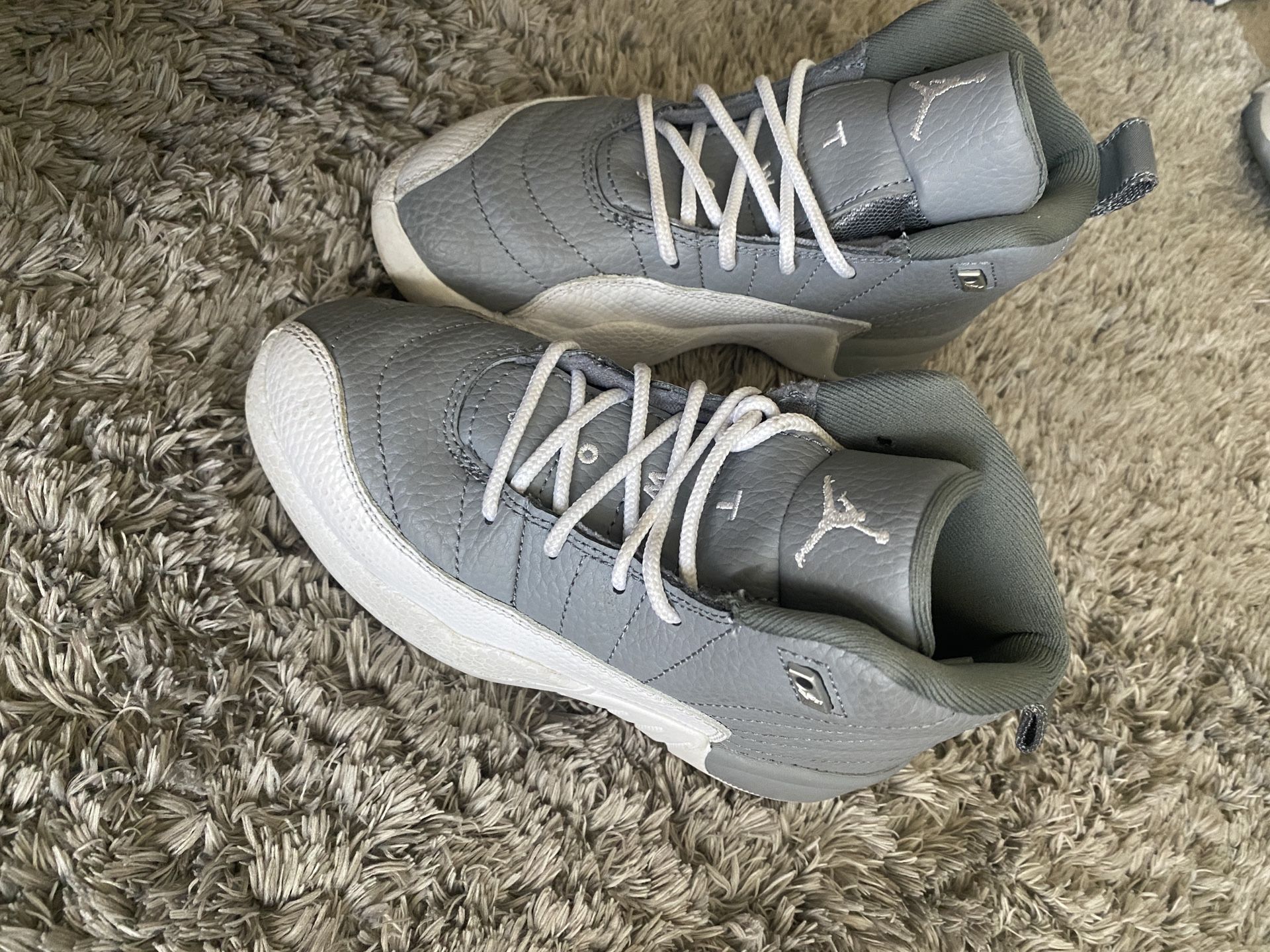 Grey Jordan 12s…..(Size: 12C) For Kids🙂