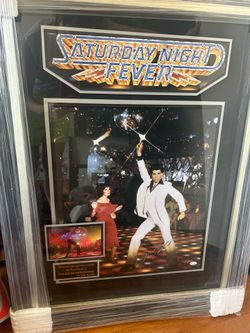 UNIQUE Framed “SATURDAY NIGHT FEVER” Movie Display AUTOGRAPHED by JOHN TRAVOLTA