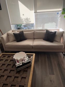 Cream colored couch