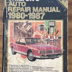 Chilton’s Auto Repair Manual 1980 To 1987  Collector’s Edition 