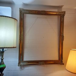 Vintage West German Hand-Gilded Gallery Frame – Real Blattgold (42" x 50")