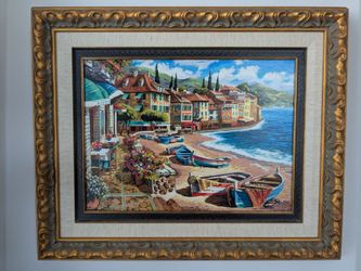 Siesta (2007) by Anatoly Metlan framed hand sign Limited Edition Serigraph