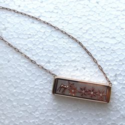 Rose Gold Horizontal Floating Reindeer Locket