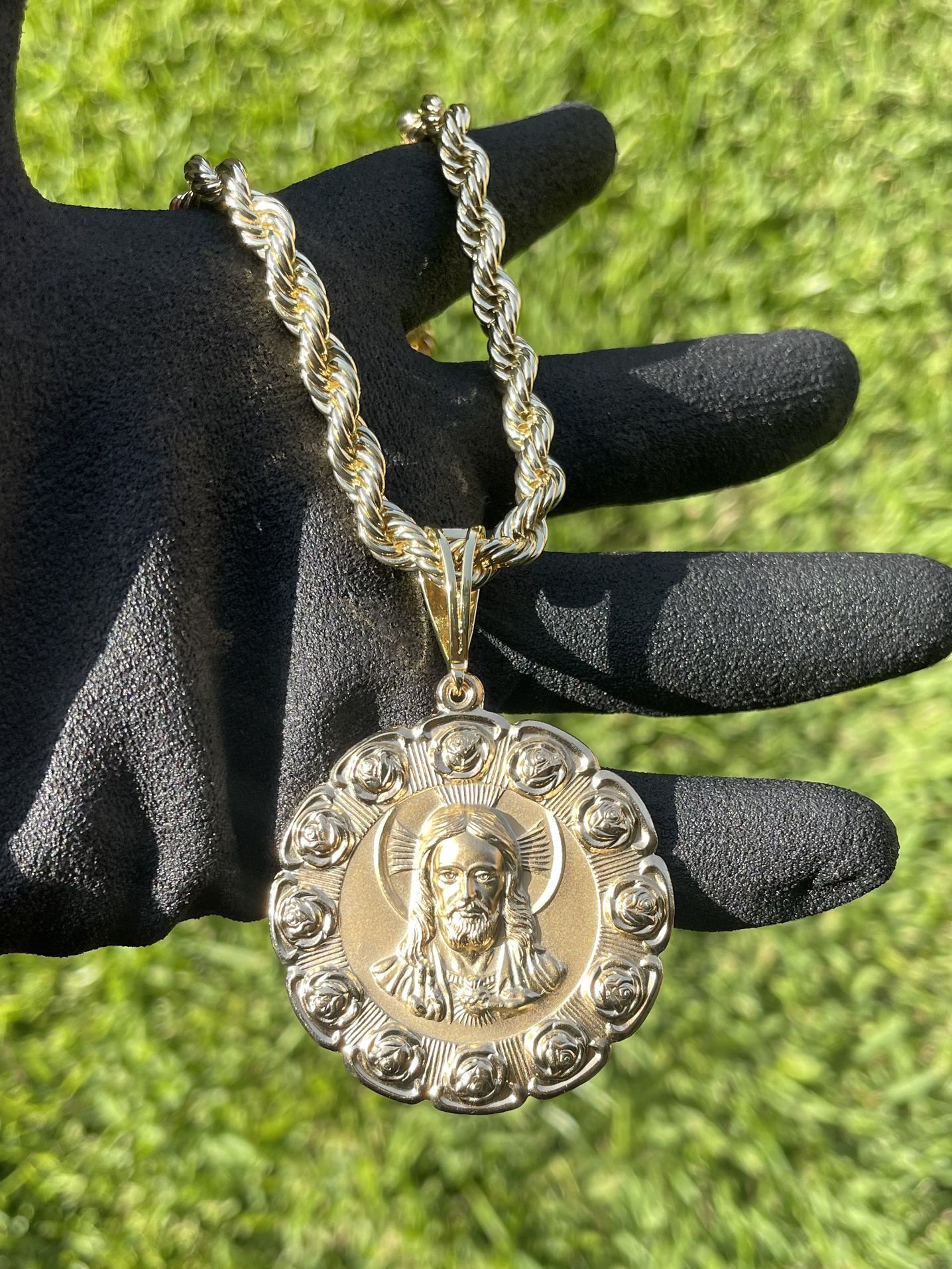 14K Gold filled Jesus pendant