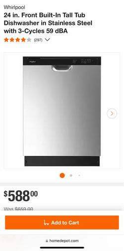 Brand new never used or opened SS whirlpool dishwasher
