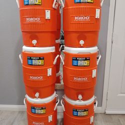 (6) Brand New 5 Gallon Igloo Coolers (PRICE IS LISTED, SO DON'T ASK)

* 1 for $ 25 or All 6 for $130
