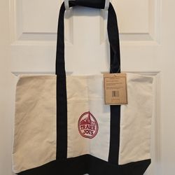 Trader Joes Navy Blue Canvas Bag