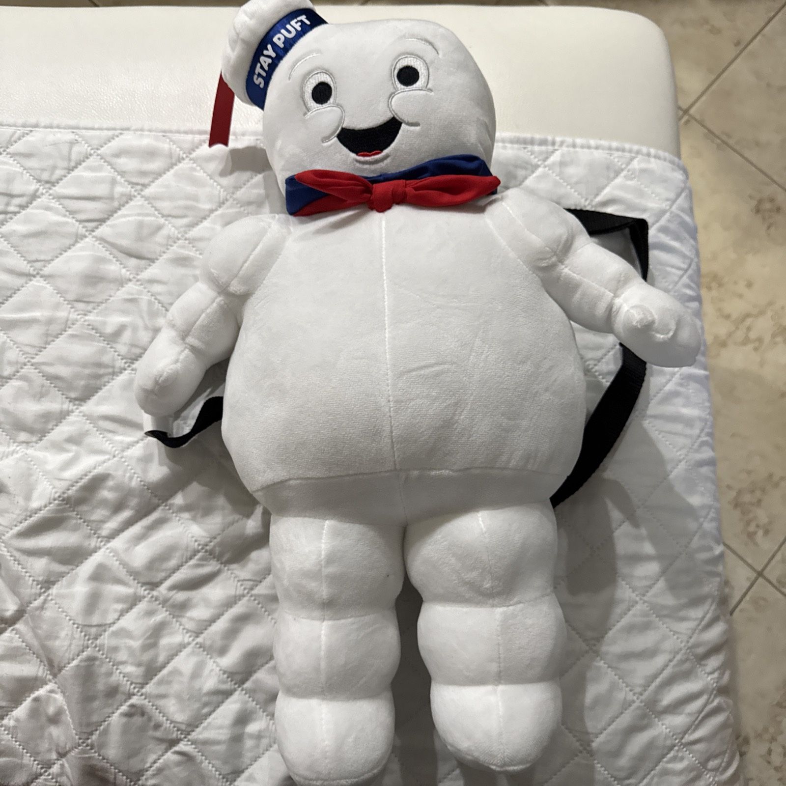 2024 Universal Studios Ghostbusters Stay Puft Marshmallow Man Plush Backpack New