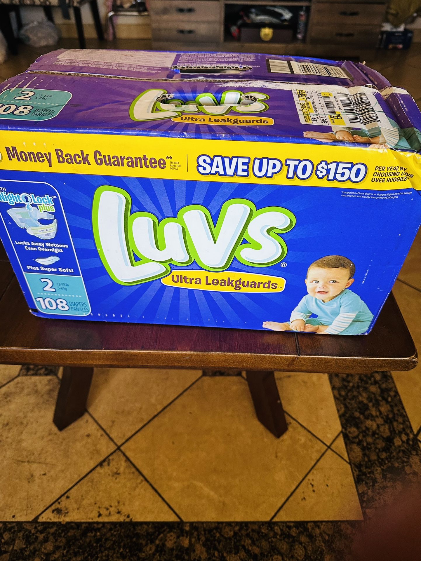 LUVS DIAPERS SIZE 2 PAÑALES NUEVOS NEW BOX