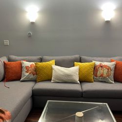 Gray Sectional With Chaise 