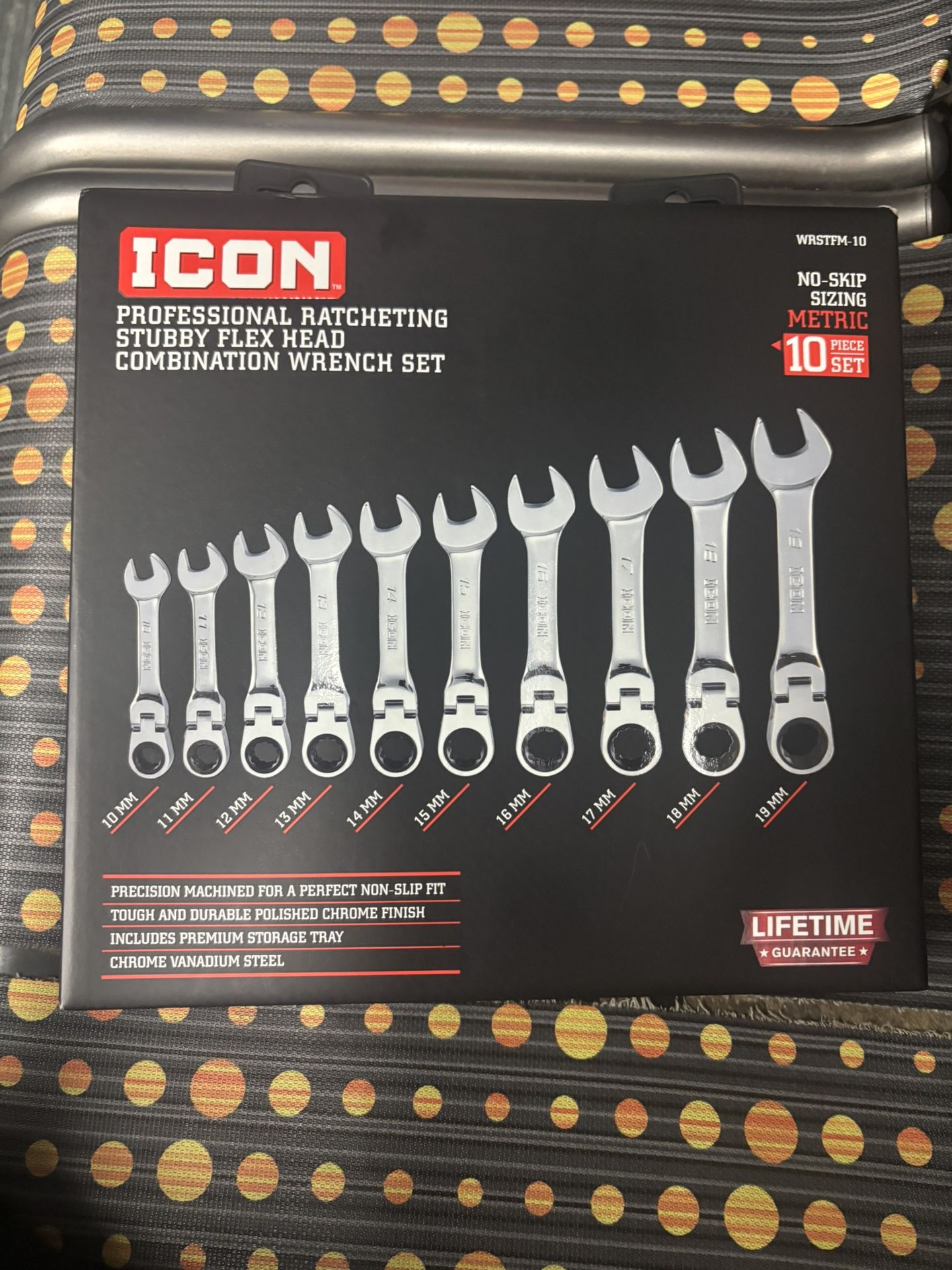 Icon Ratcheting Stubby Flex Head Combination Wrench Set