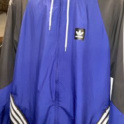 Blue Adidas Windbreaker