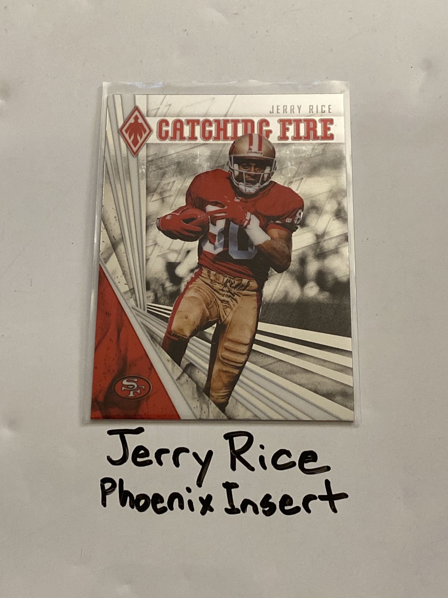 Jerry Rice San Francisco 49ers Hall of Fame WR Phoenix Short Print Insert Card. 