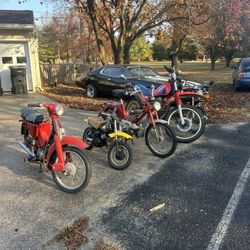 4 Vintage Motorcycles 