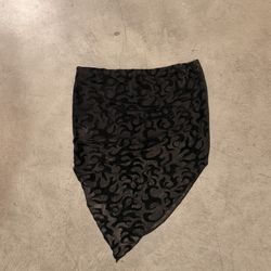 SHEIN Black Sheer Pattern Bandeau Top