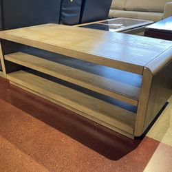Soft Blonde Rounded Edge Coffee Table