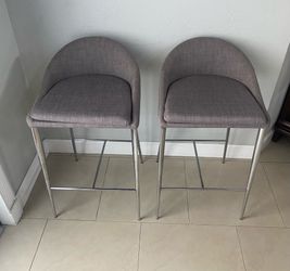 Gray Counter Stools Set - (2)