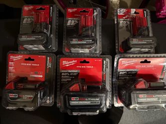 Milwaukee M12 & M18 RedLithium Battery Pack Lot