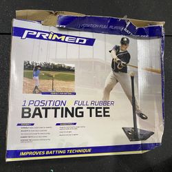 Primed 1-Position Full Rubber Batting Tee — Brand New (Unused) $90