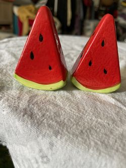 Watermelon Salt And Pepper Shakers