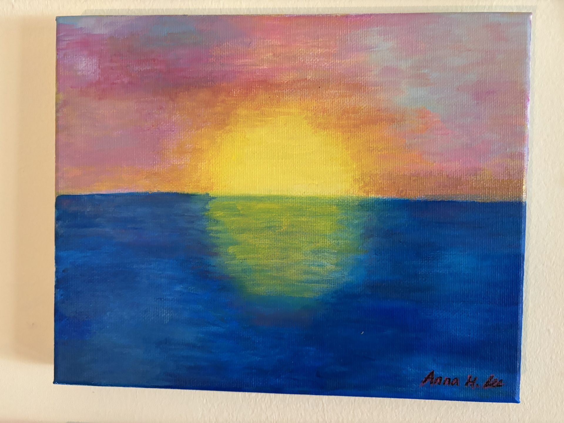 Sunset Painting Based On Imagination By AHL….