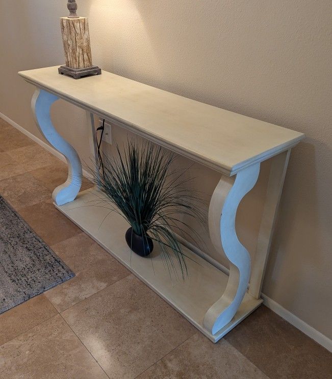 Ivory Long Console Table