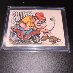 1973 Donruss Odd Rods Swinger Sticker Card 