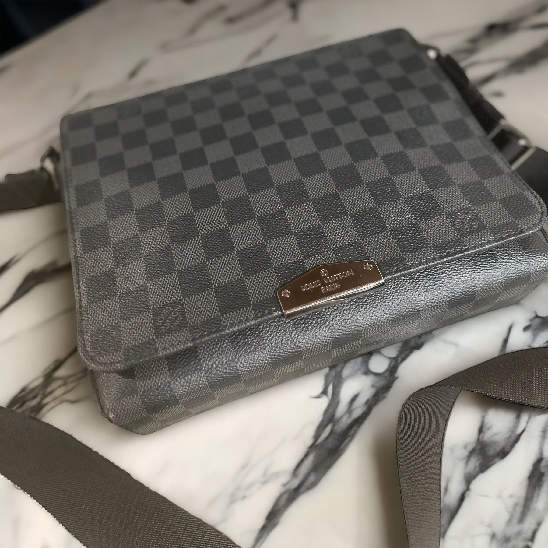 Black Louis Vuitton Damier Graphite District PM Crossbody Bag – Designer  Revival