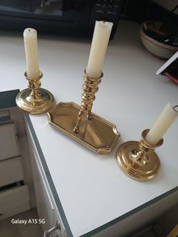 Brass Baldwin Candle Holders