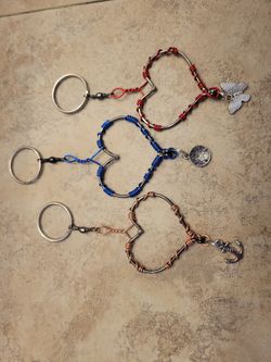 Heart pendant keychains