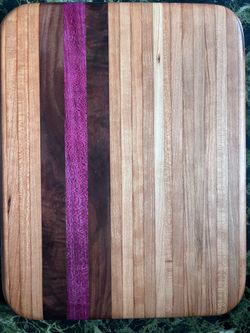 Cherry/Walnut/Purpleheart Cutting Board