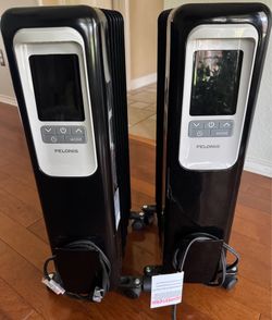 2x Pelonis HO-0280 Digital Oil-Filled Radiator Heaters – Quiet/Noiseless, 1500W